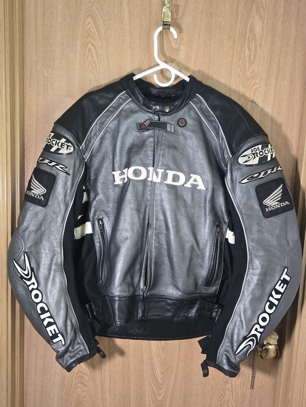 Official Honda Joe Rocket Motorcycle Racing Genuine Leather Biker Jacket
